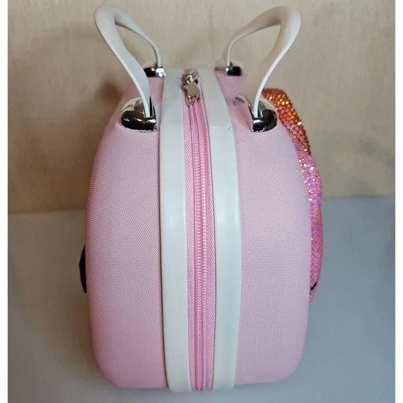 Pink Water Diamond Hello Kitty Makeup Travel Case Cosmetic Bag Hardshell NEW - Picture 4 of 16